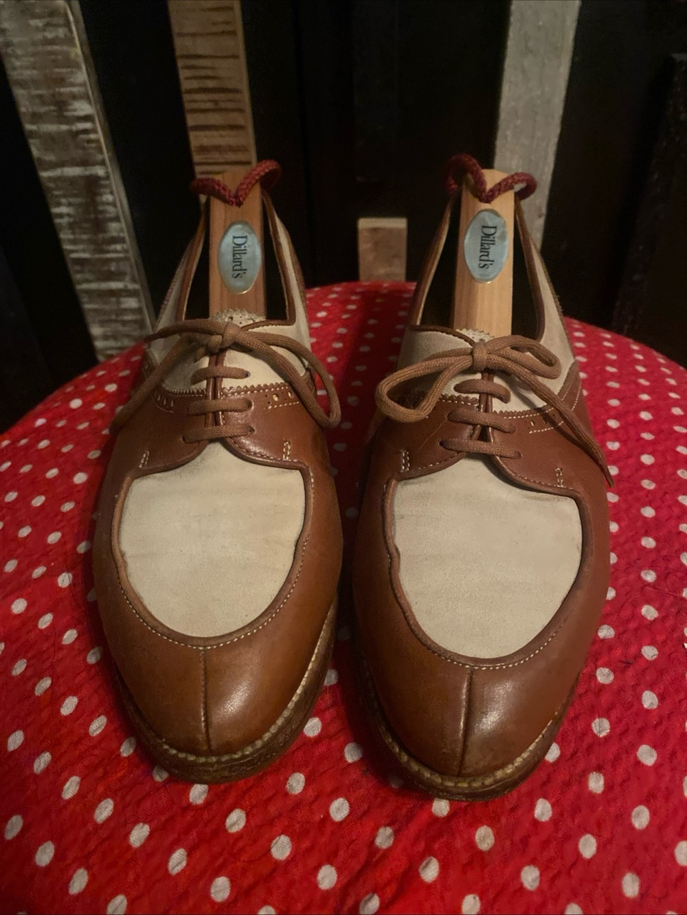 Vintage Saddle Derby Shoes Womens Size 8 M Two-Tone Rockabilly Swing Dance